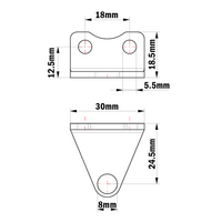 66-208-1 MODULAR SOLUTIONS ALUMINUM BRACKET 8MM SENSOR HOLDING
